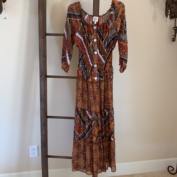 Anthropologie Dresses & Skirts - Anthropologie Fig & Flower Tiered Boho Maxi Dress